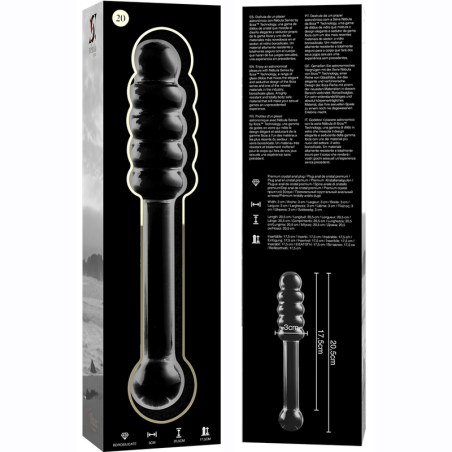 NEBULA SERIES BY IBIZA MODELO 20 DILDO CRISTAL TRANSPARENTE 205 CM O 3 CM