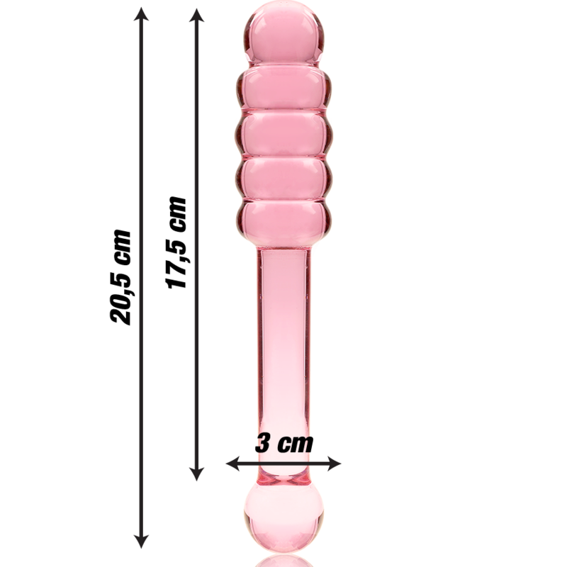 NEBULA SERIES BY IBIZA MODELO 20 DILDO CRISTAL ROSA 205 CM O 3 CM