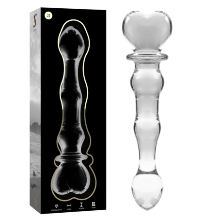 NEBULA SERIES BY IBIZA MODELO 21 DILDO CRISTAL TRANSPARENTE 205 CM O 35 CM