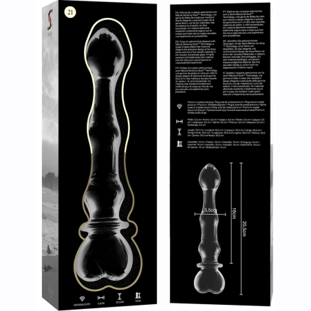 NEBULA SERIES BY IBIZA MODELO 21 DILDO CRISTAL TRANSPARENTE 205 CM O 35 CM