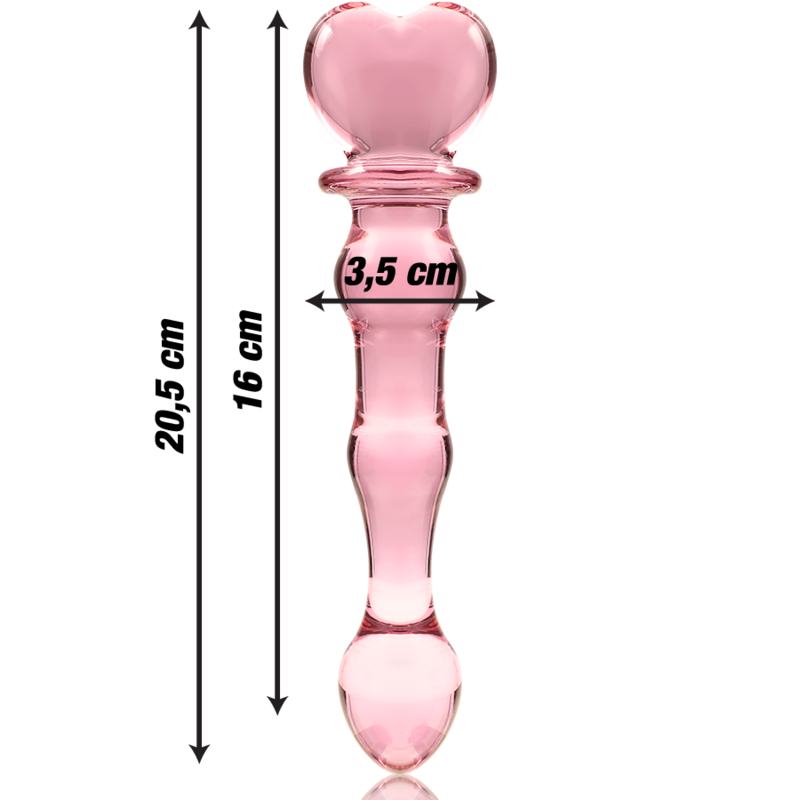 NEBULA SERIES BY IBIZA MODELO 21 DILDO CRISTAL ROSA 205 CM O 35 CM