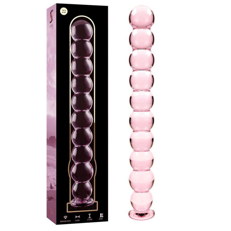 NEBULA SERIES BY IBIZA MODELO 22 DILDO CRISTAL ROSA 215 CM O 25 CM