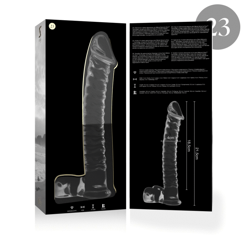 NEBULA SERIES BY IBIZA MODELO 23 DILDO CRISTAL TRANSPARENTE 215 CM O 4 CM