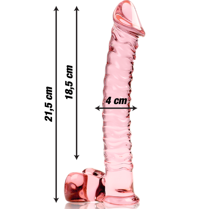 NEBULA SERIES BY IBIZA MODELO 23 DILDO CRISTAL ROSA 215 CM O 4 CM