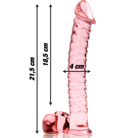 NEBULA SERIES BY IBIZA MODELO 23 DILDO CRISTAL ROSA 215 CM O 4 CM
