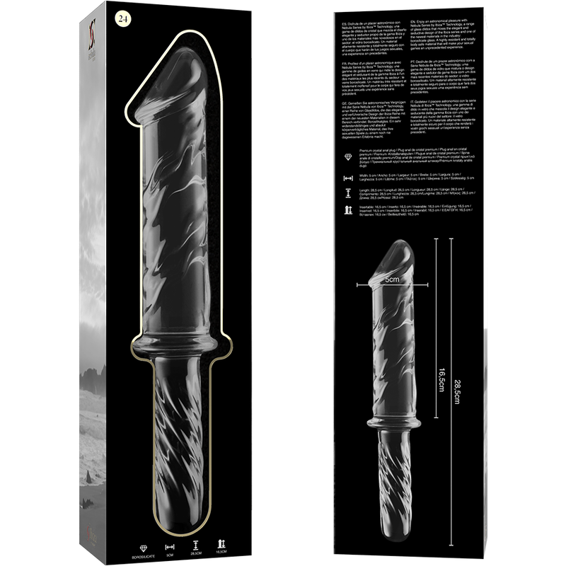 NEBULA SERIES BY IBIZA MODELO 24 DILDO CRISTAL TRANSPARENTE 285 CM O 5 CM
