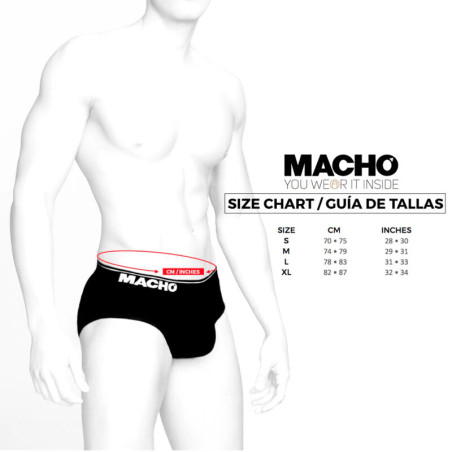 MACHO MS24R CALZONCILLO BRIEF DARK ROJO S