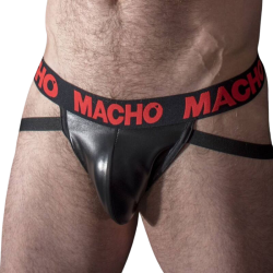MACHO MX25RC JOCK CUERO ROJO XL 2