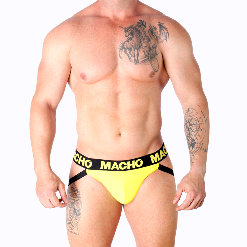 MACHO MX25A JOCK AMARILLO LYCRA XL