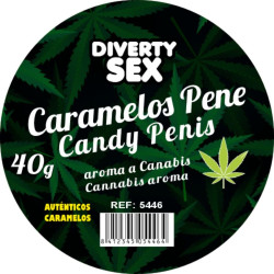 DIABLO PICANTE 20 CARAMELOS CON FORMA DE PENE CON AROMA CANNABIS 2