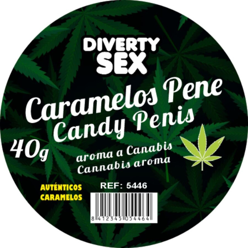 DIABLO PICANTE 20 CARAMELOS CON FORMA DE PENE CON AROMA CANNABIS