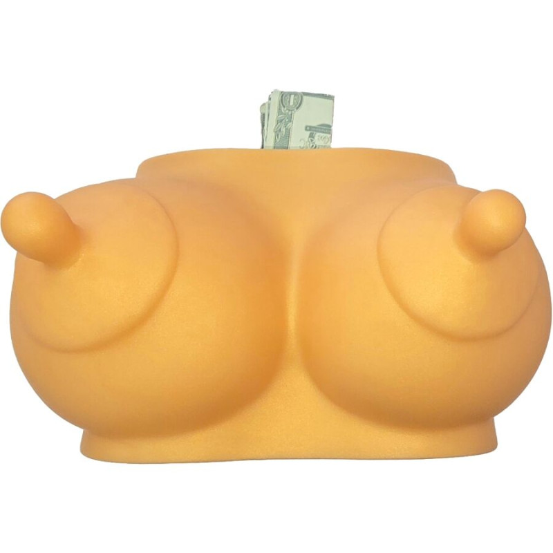 DIABLO PICANTE HUCHA FORMA DE TETAS TONO DORADO