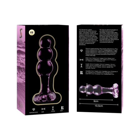 NEBULA SERIES BY IBIZA MODELO 1 PLUG CRISTAL ROSA 105 CM O 3 CM