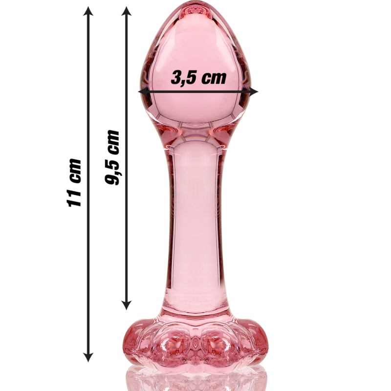 NEBULA SERIES BY IBIZA MODELO 2 PLUG CRISTAL ROSA 11 CM O 35 CM