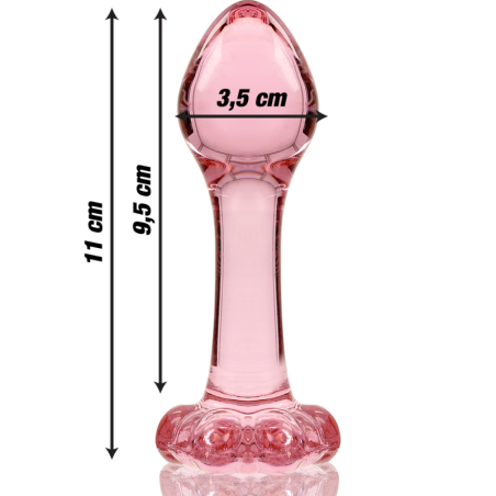 NEBULA SERIES BY IBIZA MODELO 2 PLUG CRISTAL ROSA 11 CM O 35 CM