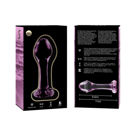 NEBULA SERIES BY IBIZA MODELO 2 PLUG CRISTAL ROSA 11 CM O 35 CM