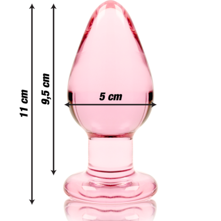 NEBULA SERIES BY IBIZA MODELO 3 PLUG CRISTAL ROSA 11 CM O 5 CM