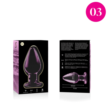 NEBULA SERIES BY IBIZA MODELO 3 PLUG CRISTAL ROSA 11 CM O 5 CM
