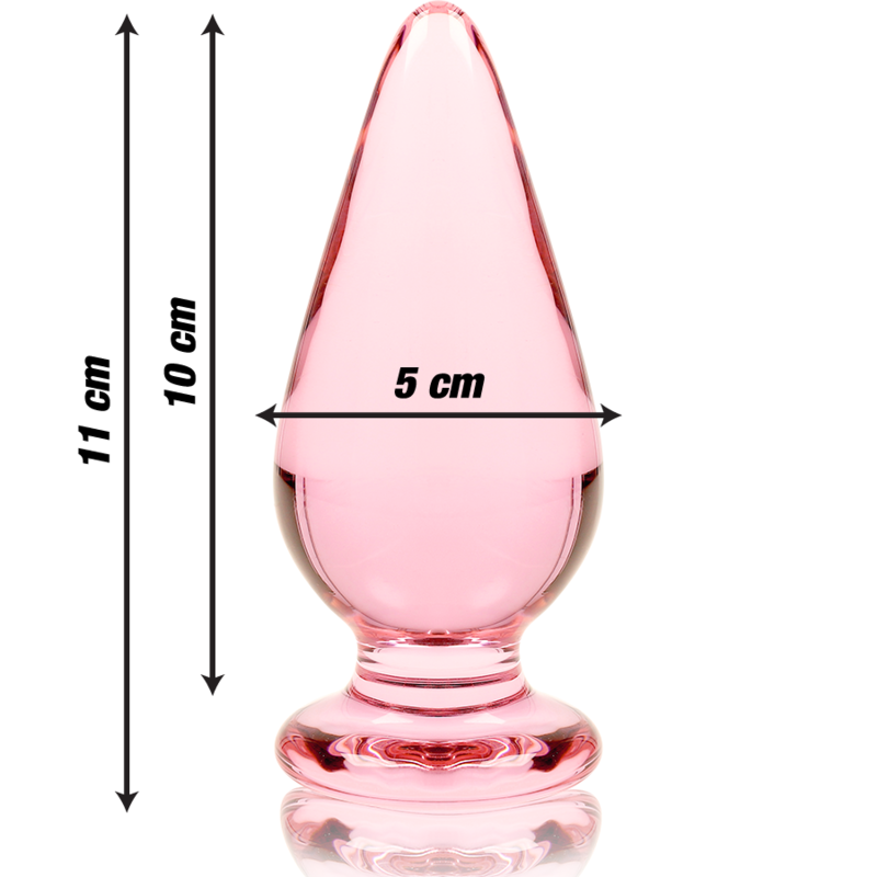 NEBULA SERIES BY IBIZA MODELO 4 PLUG CRISTAL ROSA 11 CM O 5 CM