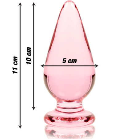 NEBULA SERIES BY IBIZA MODELO 4 PLUG CRISTAL ROSA 11 CM O 5 CM