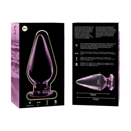 NEBULA SERIES BY IBIZA MODELO 4 PLUG CRISTAL ROSA 11 CM O 5 CM