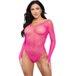 LEG AVENUE BODY MANGA LARGA CRISTALIZADA VERDE 2