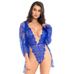 LEG AVENUE SET CON TEDDY Y BATA AZUL L 2