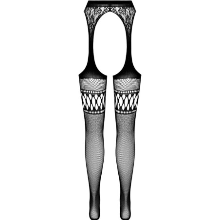 PASSION S026 MEDIAS CON LIGUERO NEGRO TALLA UNICA