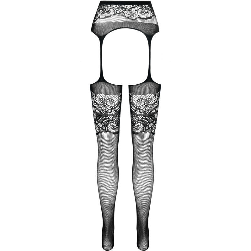 PASSION S029 MEDIAS CON LIGUERO NEGRO TALLA UNICA