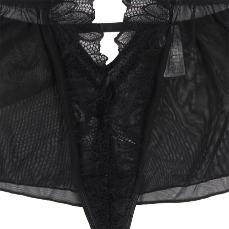SUBBLIME TEDDY CUELLO HALTER ESPALDA DESCUBIERTA ENCAJE NEGRO L XL