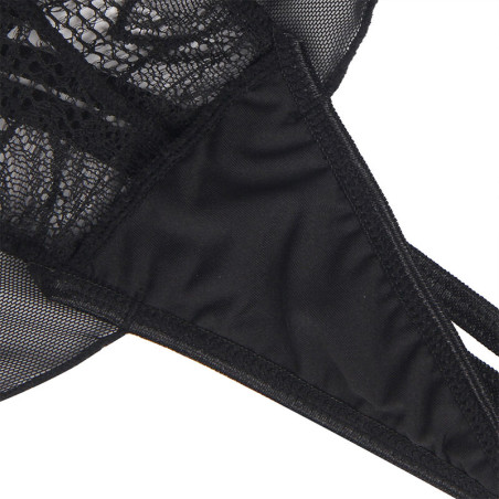 SUBBLIME TEDDY CUELLO HALTER ESPALDA DESCUBIERTA ENCAJE NEGRO L XL