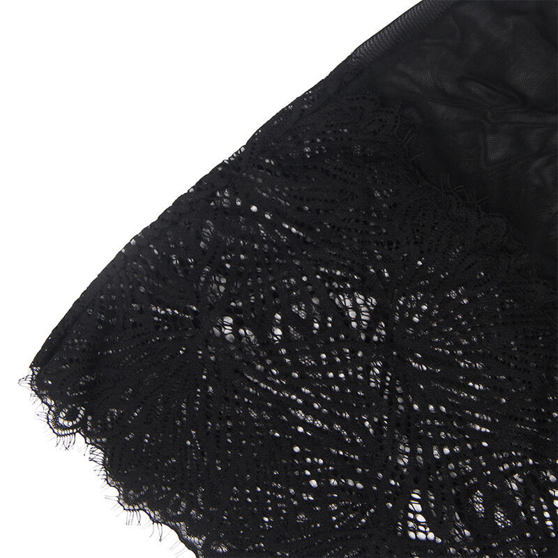 SUBBLIME BABYDOLL CON TIRANTES AJUSTABLES DE ENCAJE NEGRO L XL
