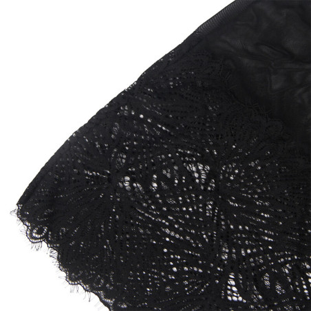 SUBBLIME BABYDOLL CON TIRANTES AJUSTABLES DE ENCAJE NEGRO L XL