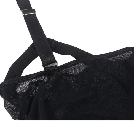 SUBBLIME TEDDY CON LIGUERO DETALLE TIRAS PECHO NEGRO S M