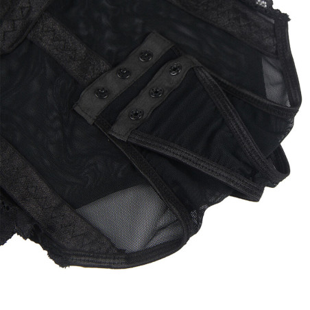 SUBBLIME TEDDY CON LIGUERO DETALLE TIRAS PECHO NEGRO S M