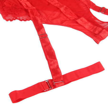 SUBBLIME TEDDY CON LIGUERO DETALLE TIRAS PECHO ROJO S M