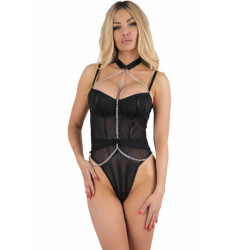 LIVCO CORSETTI FASHION RUBIKA LC XG079 BODY CON GARGANTILLA NEGRO XL 2