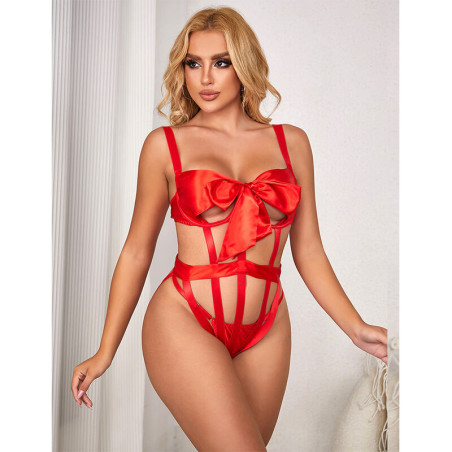 SUBBLIME 954475 BODY SEXY CALADO CON LAZO ROJO L XL