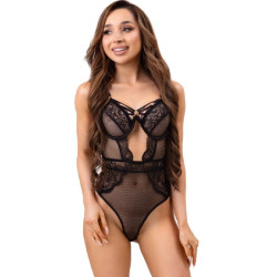 LIVCO CORSETTI FASHION PAULA LC 20209 BODY CON ADORNOS DE ENCAJE NEGRO L XL