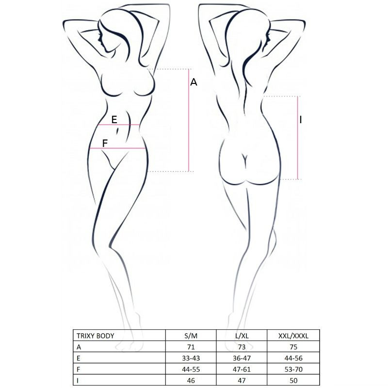 PASSION WOMAN TRIXY TEDDY NEGRO TALLA L XL