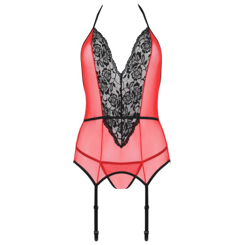 PASSION PEONIA CORSET EROTIC LINE ROJO S M