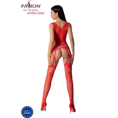 PASSION BS099 BODYSTOCKING ROJO TALLA UNICA