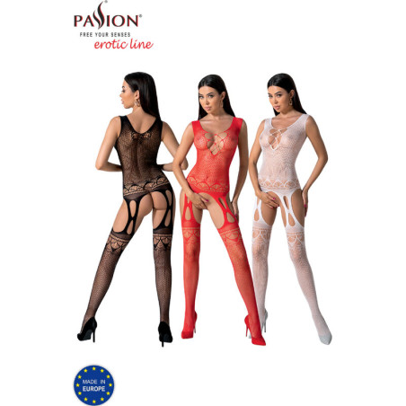 PASSION BS099 BODYSTOCKING ROJO TALLA UNICA