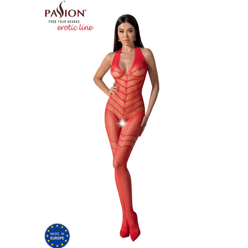 PASSION BS100 BODYSTOCKING ROJO TALLA UNICA
