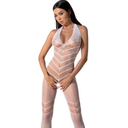 PASSION BS100 BODYSTOCKING BLANCO TALLA UNICA