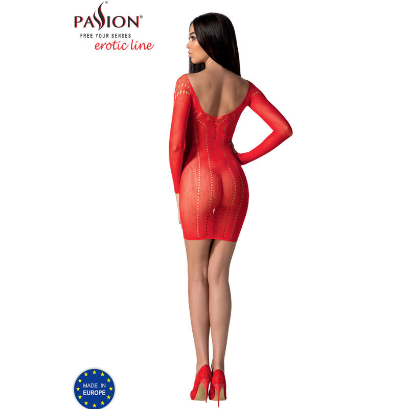 PASSION BS101 BODYSTOCKING ROJO TALLA UNICA