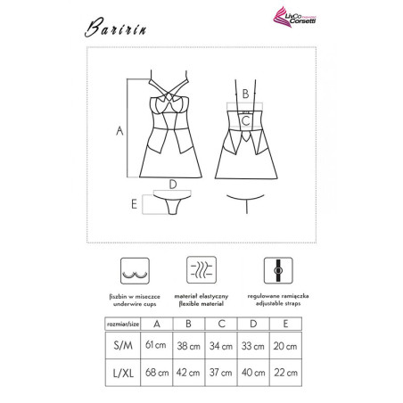 LIVCO CORSETTI FASHION BARIRIN LC 90633 FALDA PANTY NEGRO L XL