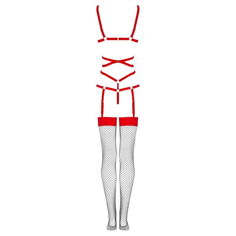 LIVCO CORSETTI FASHION THIARA LC 20213 SET BODY MEDIAS ROJA L XL