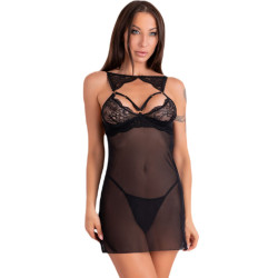 LIVCO CORSETTI FASHION KROLINA LC 90734 CHEMISE TANGA NEGRO L XL 2