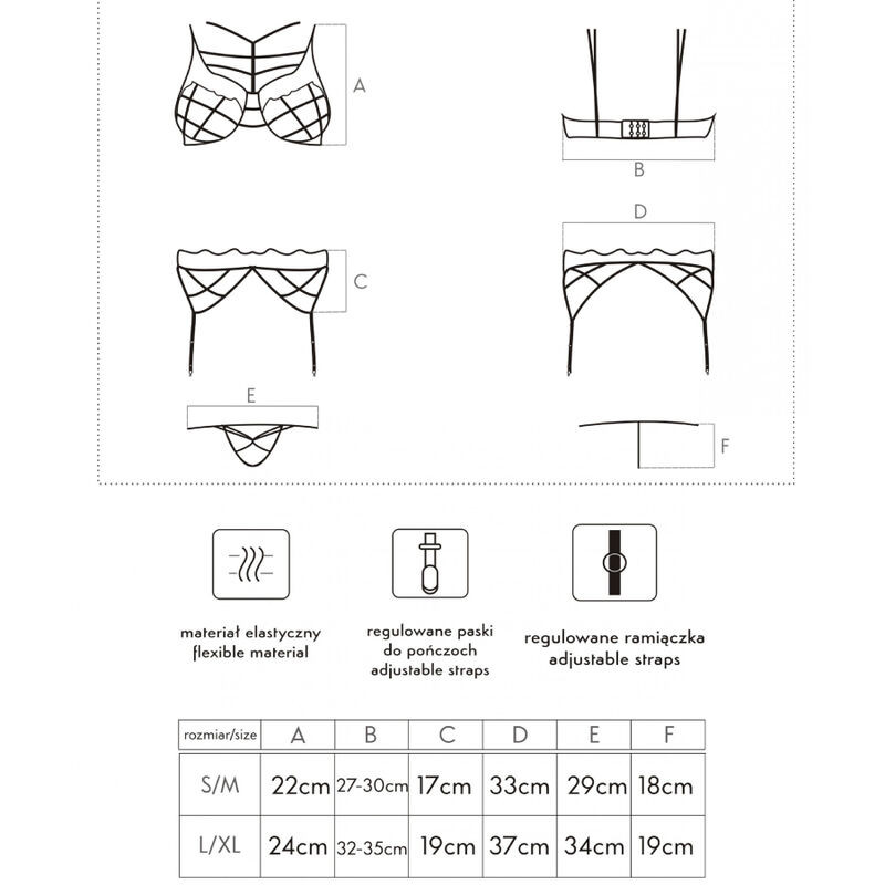 LIVCO CORSETTI FASHION SOLEDAD LC 20217 SUJETADOR PANTY LIGUERO L XL